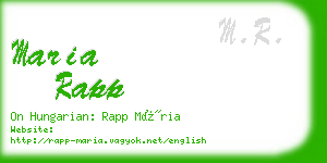 maria rapp business card